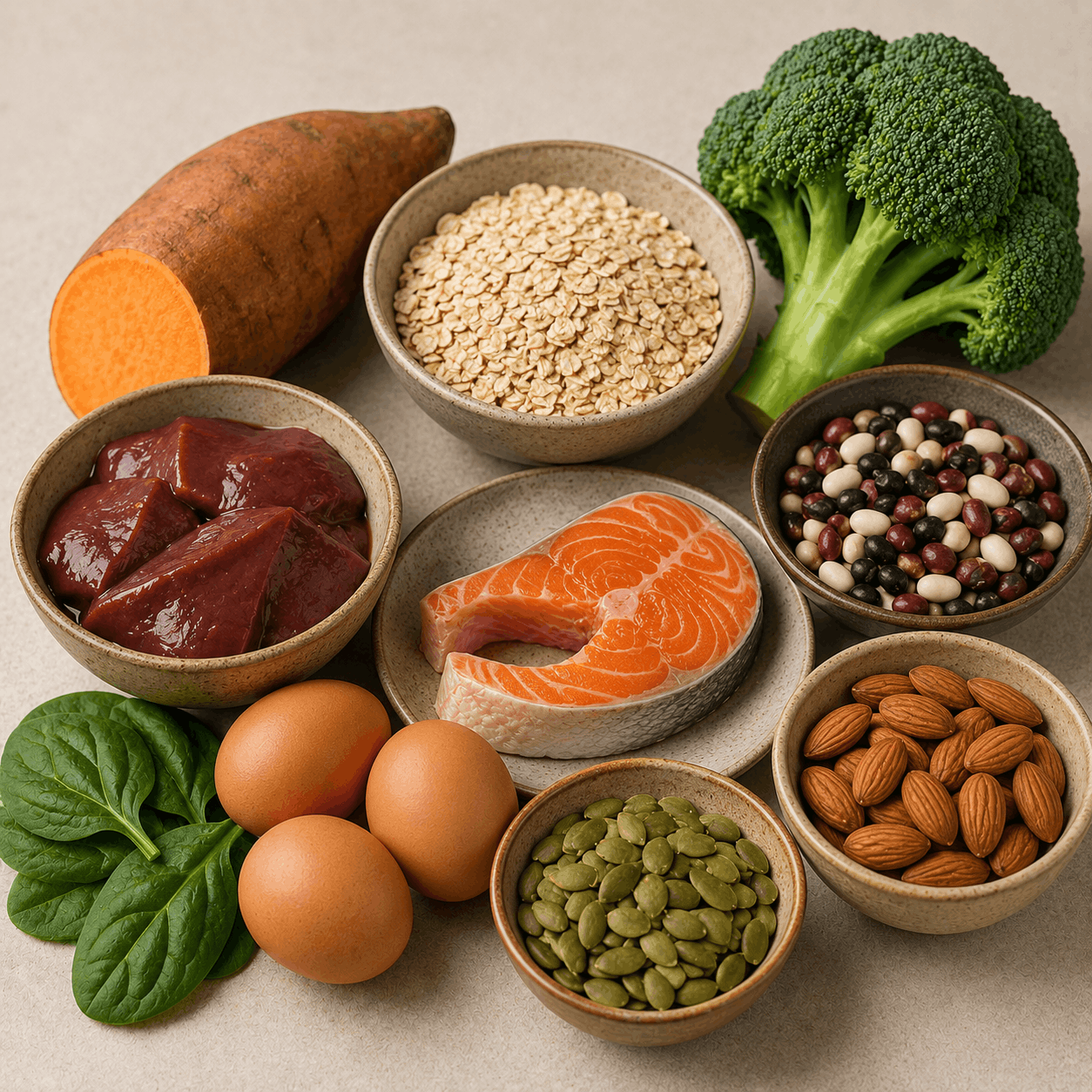 Vitamin A, Vitamin B, Zinc